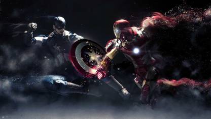 Movie Captain America: Civil War Captain America Iron Man HD Wallpaper  Background Paper Print - Movies posters in India - Buy art, film, design,  movie, music, nature and educational paintings/wallpapers at 