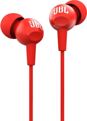 JBL C150SI Wired Headset  (Red, In the Ear)