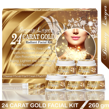 radiant glow gold facial kit