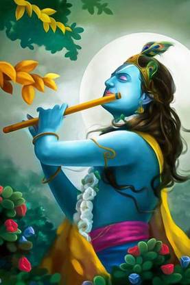 Lord Krishna Painting Poster Waterproof Vinyl Wall Sticker For Home Decor Office Hall Living Room Bedroom Kids Room Fine Art Print Religious Posters In India Buy Art Film Design Movie Music Nature And Educational This is a collection of radha krishna paintings in various styles and as reprinted posters.