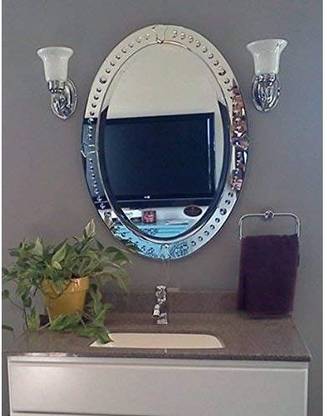 Alfa Design Oval Intelligent Design Etched Venetian Glass Framed Oval Vanity Mirror Decorative Mirror Price In India Buy Alfa Design Oval Intelligent Design Etched Venetian Glass Framed Oval Vanity Mirror Decorative