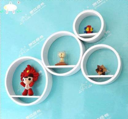 Kraftstics Wooden Design Round Wall Bracket Wall Shelf Number Of Shelves 4 White Wooden Wall Shelf Price In India Buy Kraftstics Wooden Design Round Wall Bracket Wall Shelf Number Of