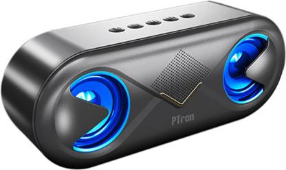 PTron Fusion 10W Bluetooth Speaker 10 W Bluetooth Speaker  (Black/Gold, Stereo Channel)