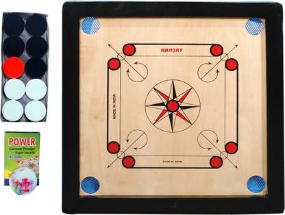 Rak Ranjay Small Carrom Board With Coins And Powder And Striker 50 8 Cm Carrom Board Buy Rak Ranjay Small Carrom Board With Coins And Powder And Striker 50 8 Cm Carrom Board