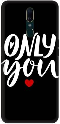 Yoprint Back Cover for Oppo F11 Only You, Love Quotes, Love Sign, Black  Background, White Text Back Cover - Yoprint : 