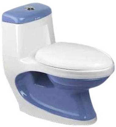 Luxury One Piece Ceramic Western One Piece Water Closet Floor Mounted Oval S Trap Whith Seat Cover Blue White Western Commode Price In India Buy Luxury One Piece Ceramic Western