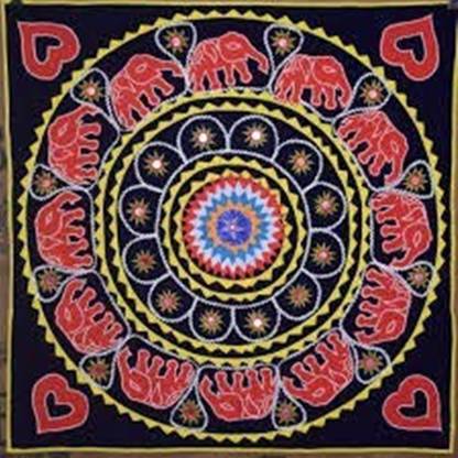 Ayush Crafts Handmade Velvet Cloth Elephant Patch Traditional Wall Hanging For Decoration Tapestry In India - Cloth Wall Hangings Indian Ayush Crafts Handmade Velvet Cloth Elephant Patch Traditional Wall Hanging For Decoration Tapestry In India - Cloth Wall Hangings Indian