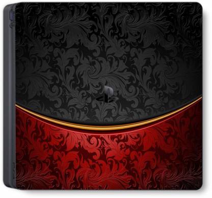 GADGETSWRAP PS4CS6346 - Printed Black Red Abstract 2 Skin For PS4  Gaming Accessory Kit