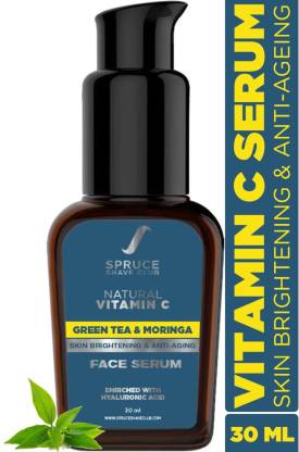 SPRUCE SHAVE CLUB Vitamin C Face Serum | Skin Brightening & Anti-Ageing Serum With Hyaluronic Acid