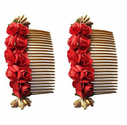 wallpapers Decoration Red Paper Flowers foreign holics beautiful red paper flowers bun styling decoration comb hair accessories 2 pcs hair clip
