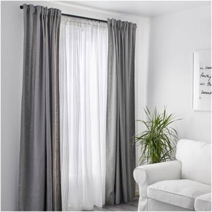 Cotton Window Curtain Pack Of 2, Best White Curtains From Ikea In India