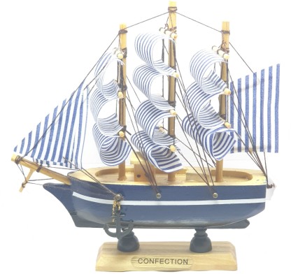 Mediterranean style Nautical Sailboat Model Wooden home Decoration crafts 