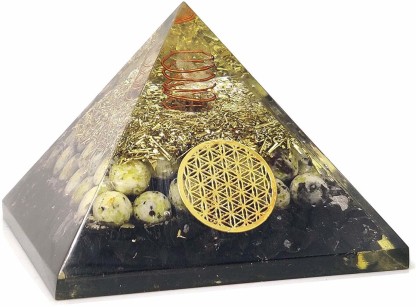 Natural Orgone Pyramid Black Tourmaline Orgonite Energy Healing Quartz Crystal 