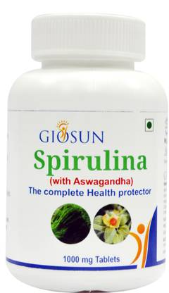 giosun spirulina with ashwagandha 1000 mg tablets