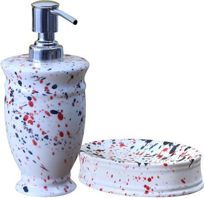 Vareesha White With Black Red Spray Print Ceramic Bathroom Accessories Set Of Two Soap Dispensar With Soap Dish 750 Ml Soap Dispenser Price In India Buy Vareesha White With Black Whether perching on the toilet, reachingwhether perching on the toilet, reaching for the faucet or. flipkart