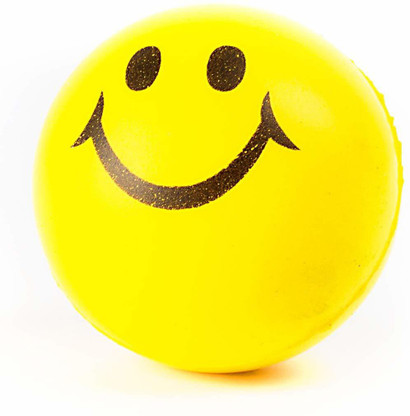 smiley face squeaky toy