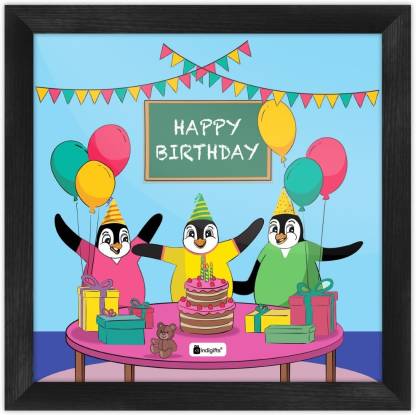 Cartoon Poster Frame, Happy Birthday Gift for kids, Wall  Hanging_S-PSFSWBK01SQ08-BDY19001 Paper Print - Animation & Cartoons posters  in India - Buy art, film, design, movie, music, nature and educational  paintings/wallpapers at 