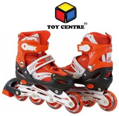 Kids Adjustable Inline Skates Outdoor Durable Perfect First Skates for Girls and Boys Illuminating Front Wheels 