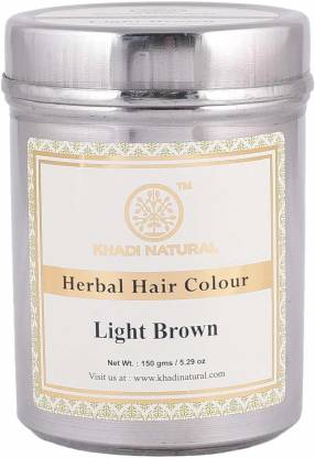 KHADI NATURAL Hair Colour Light Brown , Herbal Hair Colour Light Brown  150gm - Price in India, Buy KHADI NATURAL Hair Colour Light Brown , Herbal  Hair Colour Light Brown 150gm Online