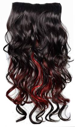 D-DIVINE Natural Feel Red Highlight Clip On Wavy Hair Extension Price in  India - Buy D-DIVINE Natural Feel Red Highlight Clip On Wavy Hair Extension  online at 