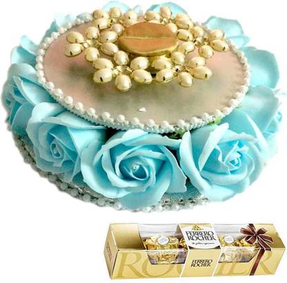 Loops N Knots Blue Rose Wedding Ring Platte With Single Ring Holder Rp188 Assorted Gift Box Price In India Buy Loops N Knots Blue Rose Wedding Ring Platte With Single Ring