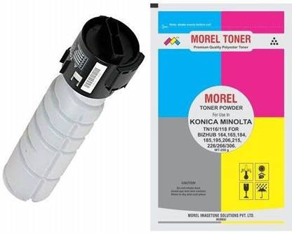 Morel Compatible Toner Cartridge For Use In Konica Minolta Bizhub 164 184 185 195 206 215 226 Tn116 Tn118 Photocopier With 1 Refill Pouch Black Ink Toner Morel Flipkart Com