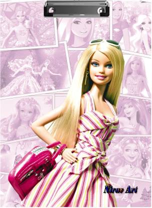  | 2Mech Barbie Doll Pink cartoon Design Premium Quality  Clipboards Exam Pad/Examination Pad/Writing Pad/Clipboard/Stationery -