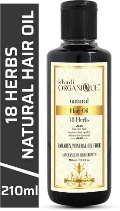 khadi ORGANIQUE 18 Herbs Hair Oil Sesame Oil ,Olive , Almond , Jojoba ,  Bhringraj , Mint , Mandukaparni , Neem,Amla,