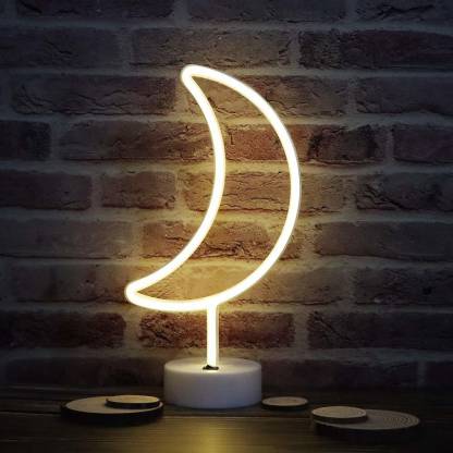 Xergy Warm White Moon Led Neon Light, Battery Operated Table Lamps India