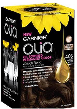 GARNIER Hair Color Olia Oil Powered Permanent Color,  Dark Neutral  Brown , Brown - Price in India, Buy GARNIER Hair Color Olia Oil Powered  Permanent Color,  Dark Neutral Brown ,