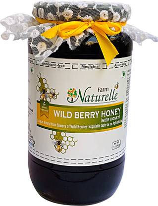 Farm Naturelle Virgin 100% Pure Raw Natural Unprocessed Wild Berry (Sidr) Forest Flower Honey - 1.45 KG Big Glass Bottle