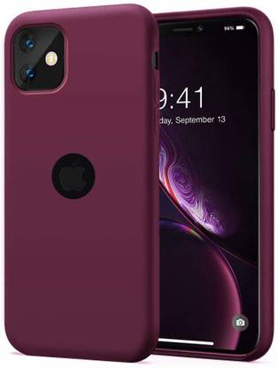 Vonzee Back Cover For Iphone 11 Liquid Silicone Gel Rubber Shockproof Case Candy Round Cut Wine Red Silicon Vonzee Flipkart Com