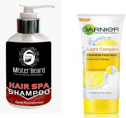 Mister Beard Hair Spa Shampoo With Garnier Light Complete Fairness Face Wash Price in India - Buy Mister Beard Hair Spa Shampoo With Garnier Light Complete Fairness Face Wash online at Mister Beard Hair Spa Shampoo With Garnier Light Complete Fairness Face Wash Price in India - Buy Mister Beard Hair Spa Shampoo With Garnier Light Complete Fairness Face Wash online at
