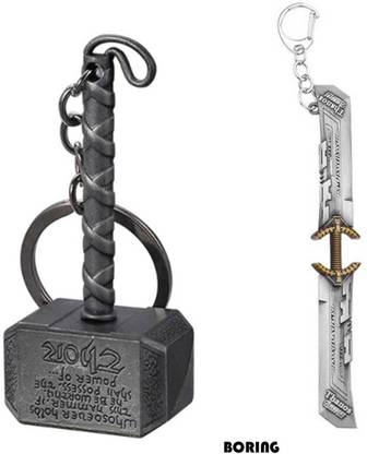 Boring Thanos Double Sided Sword Thor Hammer Miniature Key Ring Collectible Avengers Endgame Key Chain Price In India Buy Boring Thanos Double Sided Sword Thor Hammer Miniature Key Ring
