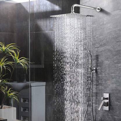 Anmex 12x12 12inch Super Heavy Ultra Slim Rain Shower Head With 24inch Ss Round Arm In India Anmex 12x12 12inch Super Heavy Ultra, Rain Shower Head Arm