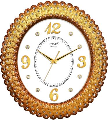 Steven Quartz Llp Analog 45 Cm X 42 Cm Wall Clock Price In India Buy Steven Quartz Llp Analog 45 Cm X 42 Cm Wall Clock Online At Flipkart Com