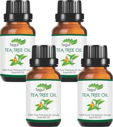 Tegut Best Tea Tree Essential Oil For Skin, Hair, Face, Acne Care, Pure,  Natural And Undiluted Therapeutic Grade Essential Oil (10 ml) (Pack of 4) -  Price in India, Buy Tegut Best
