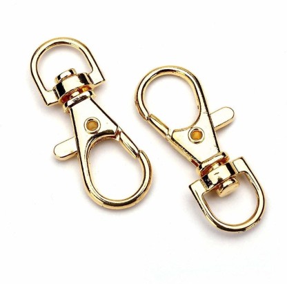 Premium Swivel Spring Hook and Split Key Ring Open Jump Ring Metal Hook Keychain Lanyard Ring for Keychain Lanyard Rings Crafting 60 Pcs 