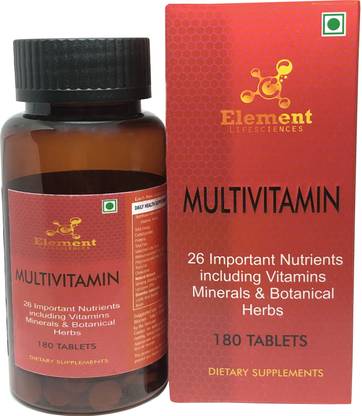 element lifesciences multivitamin multi mineral ginseng and lycopene extracts 180tablets