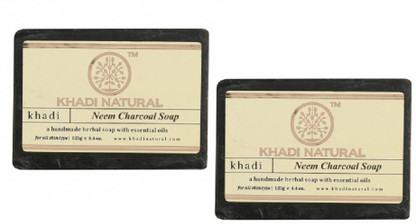 khadi natural herbal charcoal soap