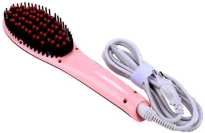 MARCRAZY Fast Hair Straightener Brush With Temperature (PINK) TRA-A8 Hair Straightener