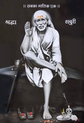 Sai Baba Wallpapers Fully WaterProof Vinyl Sticker Poster For Living  Room,Bedroom,Office,Kids Room,Hall (24X18) Fine Art Print - Religious  posters in India - Buy art, film, design, movie, music, nature and  educational paintings/wallpapers
