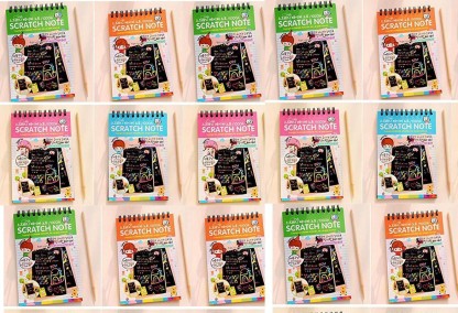 XIDUOBAO Scratch Paper World Famous Attractions Art Rainbow Scratch Notepad for Kids of Adult DIY Handmade Mural optional 12 styles 