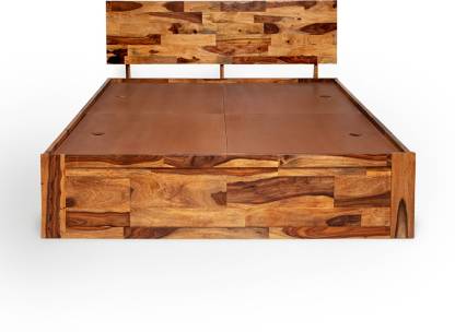 Natural Color Andromeda Solid Wood King Box Bed