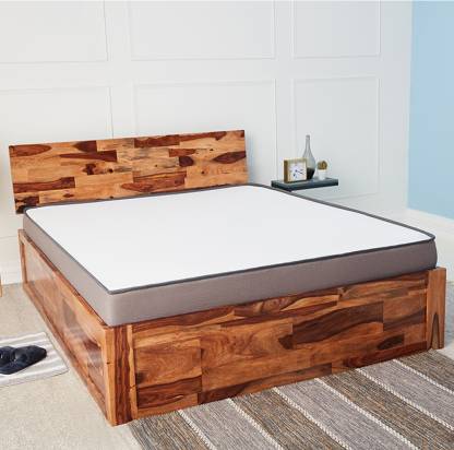 Natural Color Andromeda Solid Wood King Box Bed
