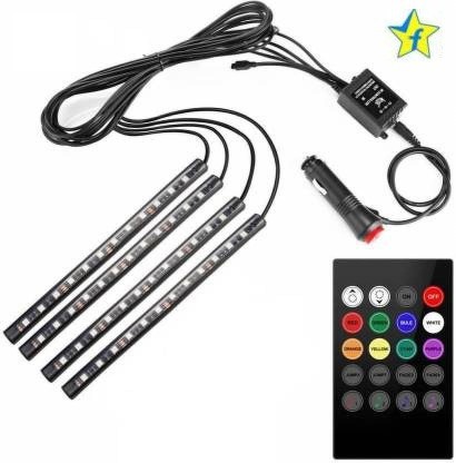 2020 New Waterproof 4pcs 72 LED Car Underdash Lighting Kit with Color Knob Airgoo Music Rainbow Car LED Strip Light Dreamcolor Car Interior Lights Smart Control Speed and Mic sensitivity adjustable 