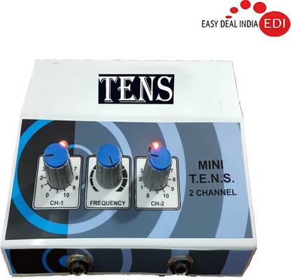 Easy Deal India Edi 2 Ch Tens Machine With Gel Bottle Blue Muscle Stimulater Electrotherapy Electrotherapy