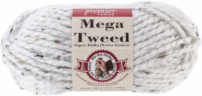 Premier Yarns Mega Tweed Yarn-White Tweed