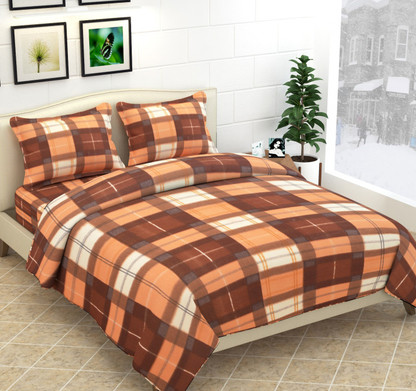 TIB Checkered Double Woollen Blanket 