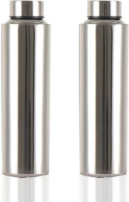 Rani enterprise High quality stainless steel 1000ml 2pcs steel water bottle set 1000 ml Bottle  (Pack of 2, Silver, Steel)